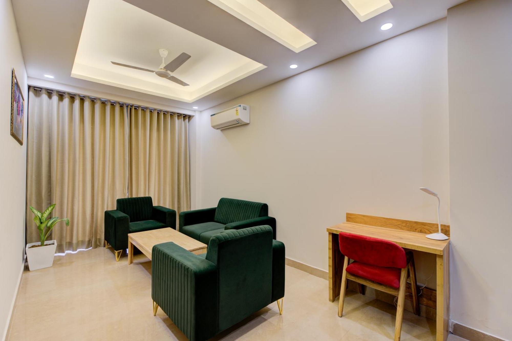 1 Bhk Serviced Apartments Near Millennium City Centre Gurugram With Private Washing Machine Gurgáon Kültér fotó